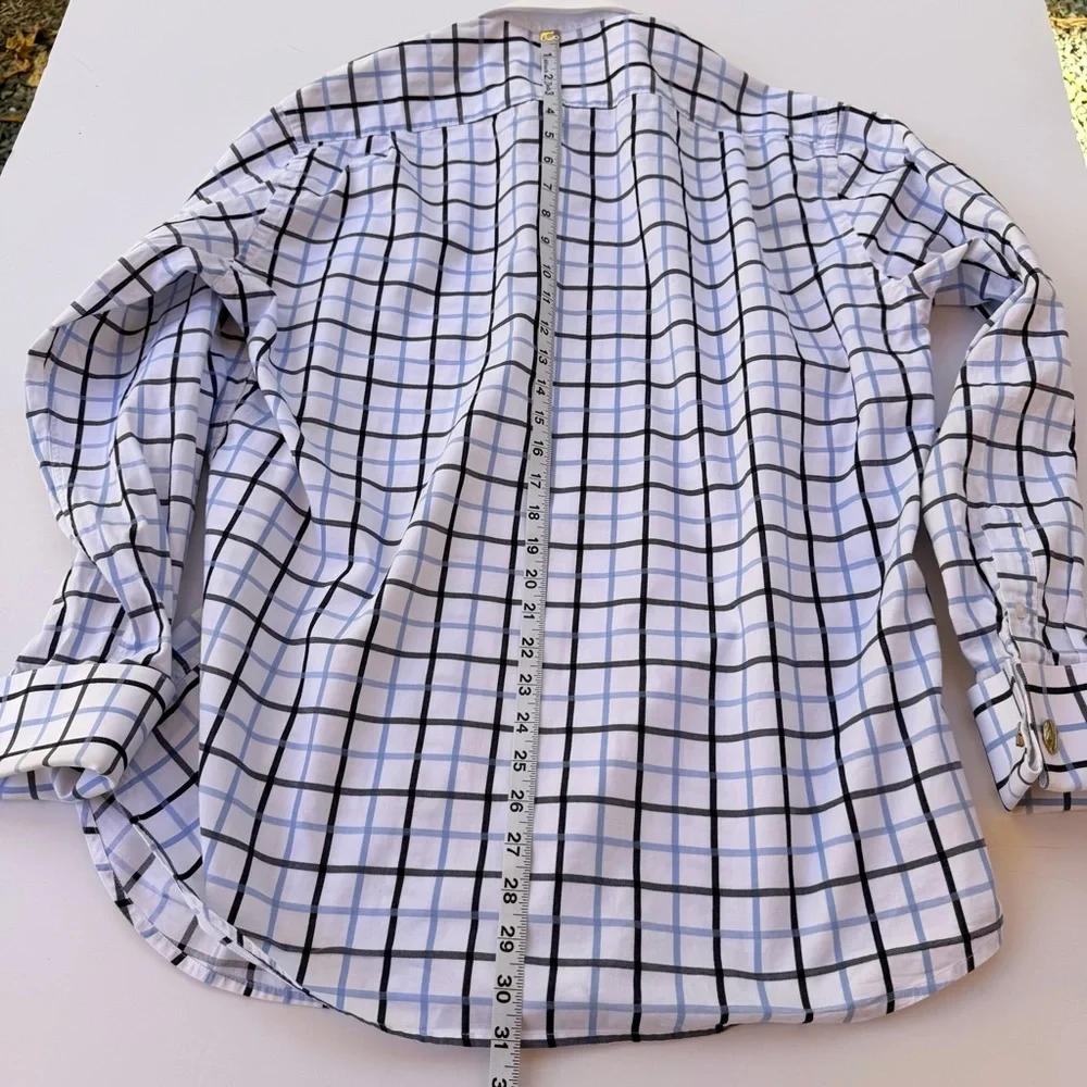 Men’s Designer Steven Land Dress Shirt Size Large 16 34/35 French Cuffs - Picture 8 of 9